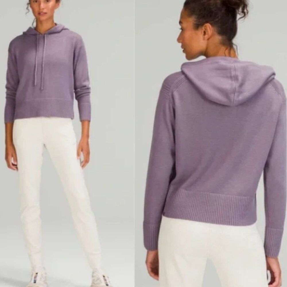 LULULEMON Double Knit Sweater Hoodie Dusky Lavender Size Small